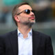 Giorgio Furlani, amministratore delegato del Milan, osserva in alto allo stadio prima della partita