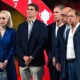 Marta Fascina, Luigi Berlusconi, Franco Baresi, Adriano Galliani e Paolo Berlusconi al Trofeo Silvio Berlusconi 2023 a Monza