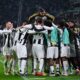 Esultanza dei giocatori della Juventus dopo un gol segnato in casa