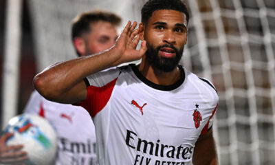 Loftus-Cheek esulta a Lecce dopo il gol dell’1-0 del Milan