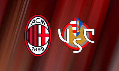 Milan e Cremonese, i loghi dei due club avversari in Serie A