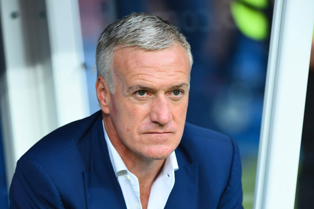 Didier Deschamps in panchina nella partita della Francia