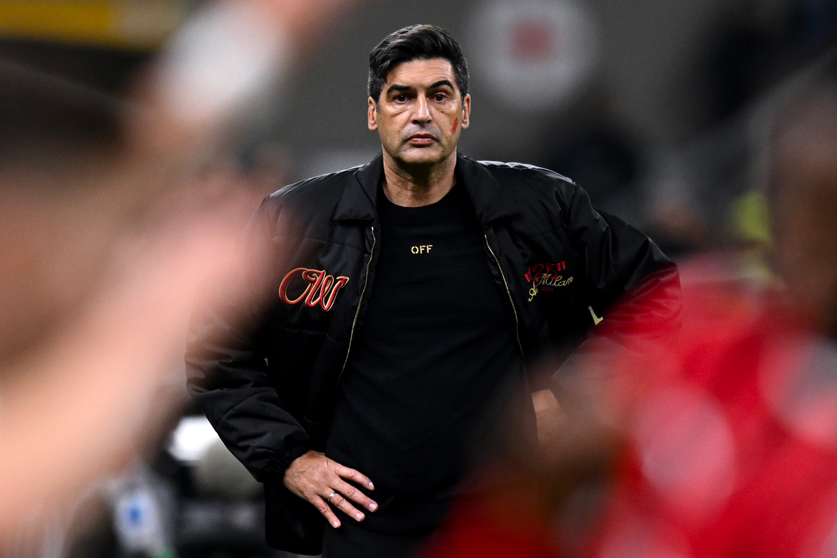 Paulo Fonseca allenatore Milan bordocampo partita