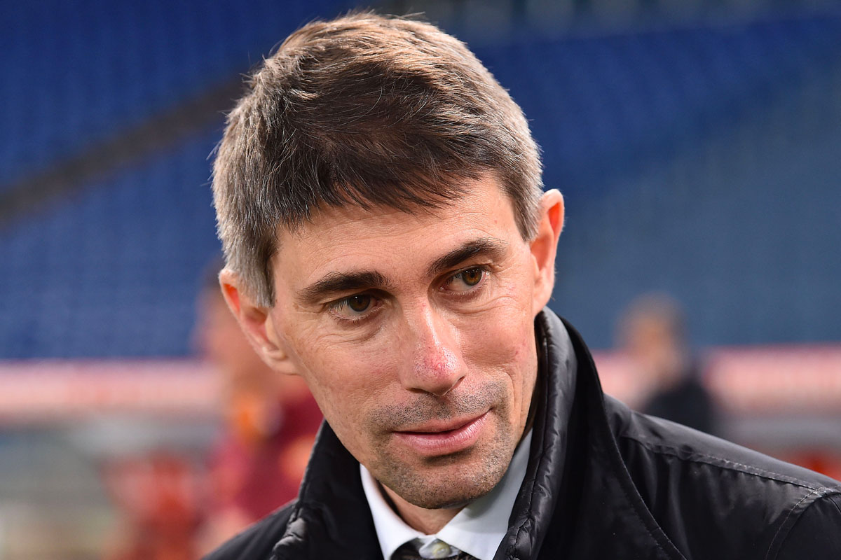 Frederic Massara primo piano, ex Milan e ora direttore sportivo Roma
