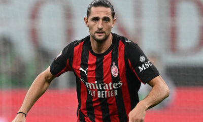 Adrien Rabiot con la maglia del Milan in Coppa Italia contro il Lecce