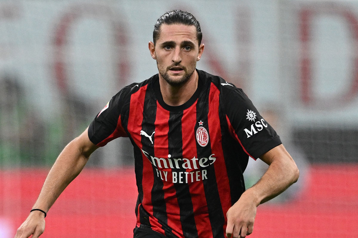 Adrien Rabiot con la maglia del Milan in Coppa Italia contro il Lecce