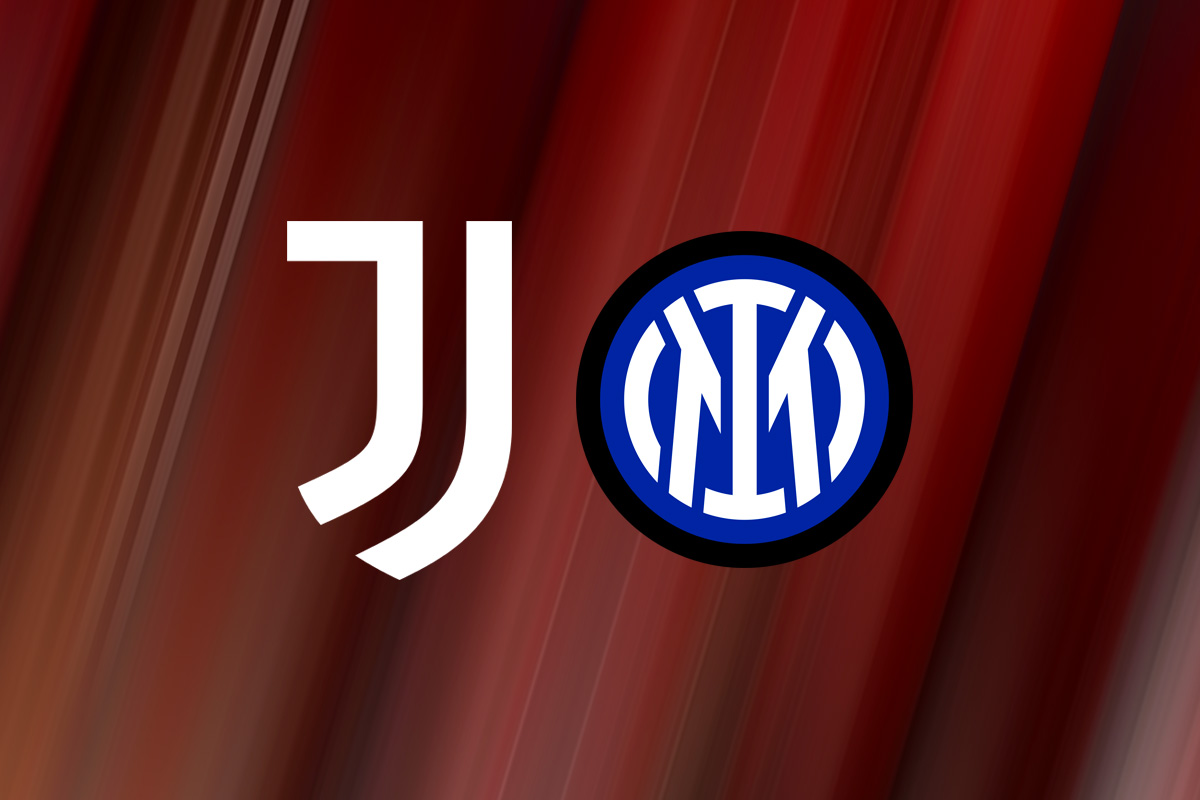 Loghi Juventus e Inter derby d’Italia Serie A