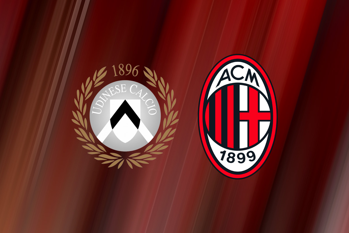 Loghi Udinese e Milan per il match di Serie A a Udine