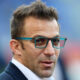 Alessandro Del Piero ex giocatore Juventus con occhiali in primo piano