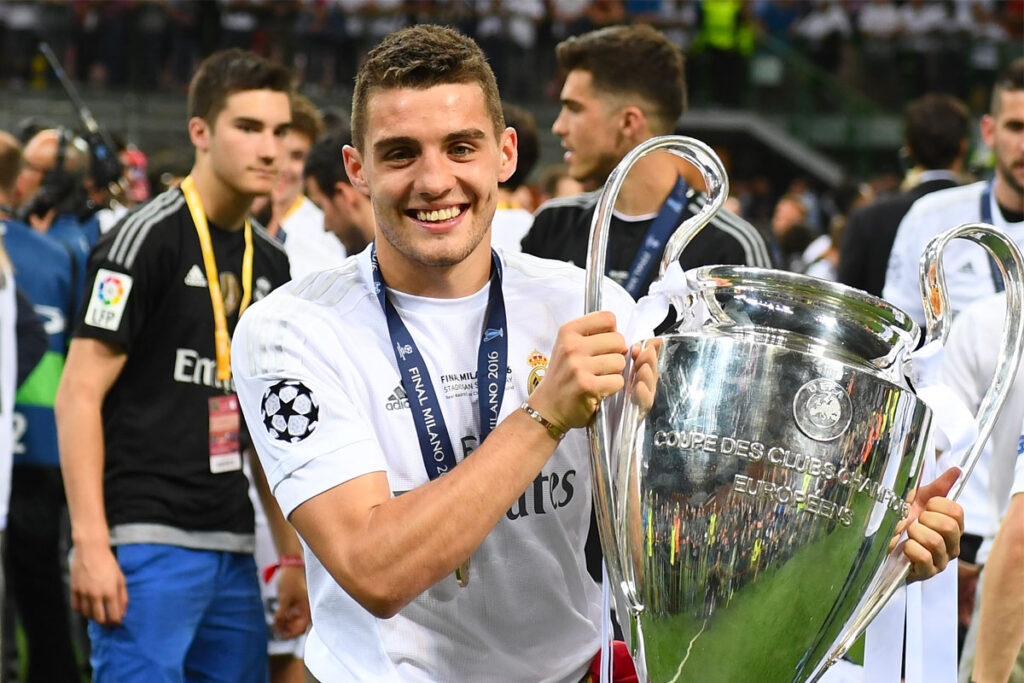 Mateo Kovacic festeggia la Champions League 2016 con il Real Madrid dopo la vittoria contro l’Atletico Madrid