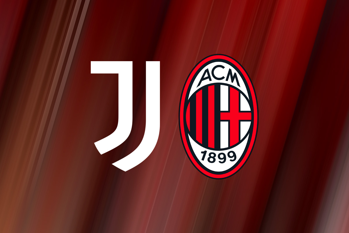 Loghi Juventus e Milan big match Serie A