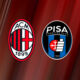 Loghi Milan e Pisa a confronto per il match di Serie A allo stadio San Siro